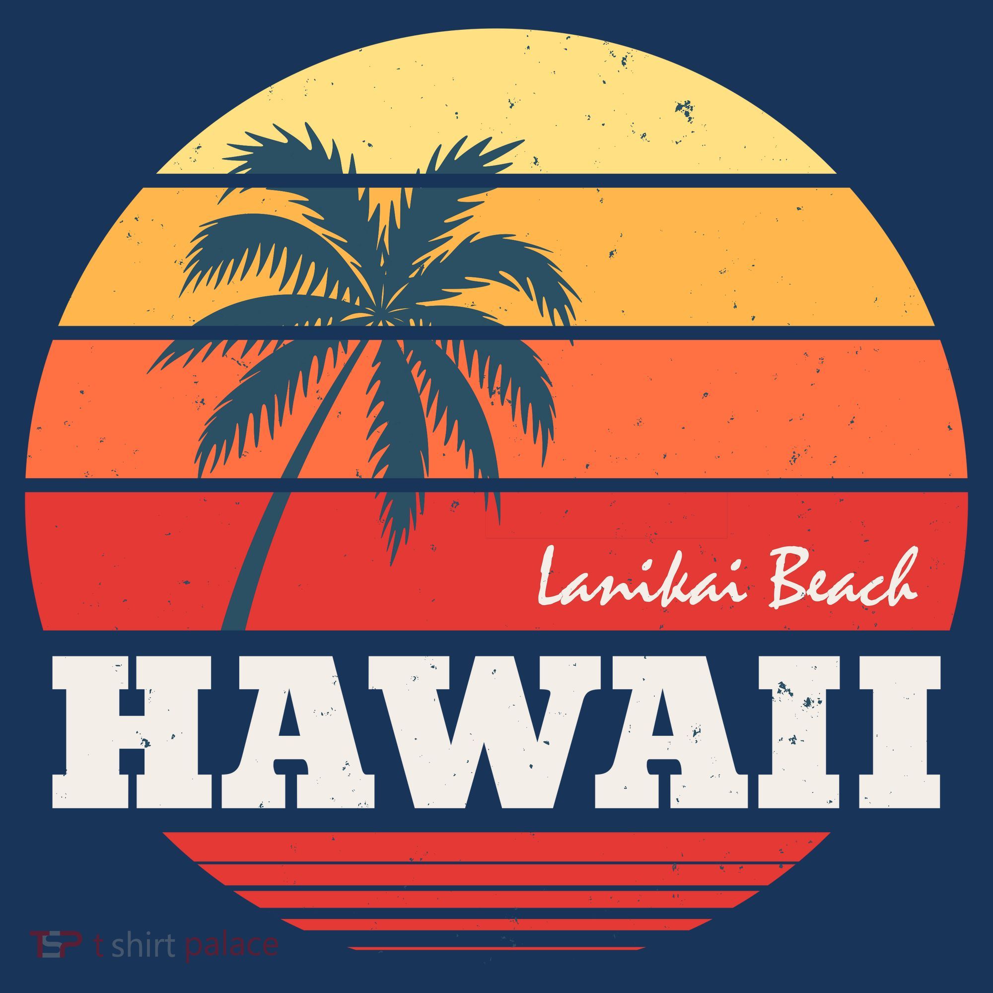 Hawaii Retro Circle Toddler T-Shirt