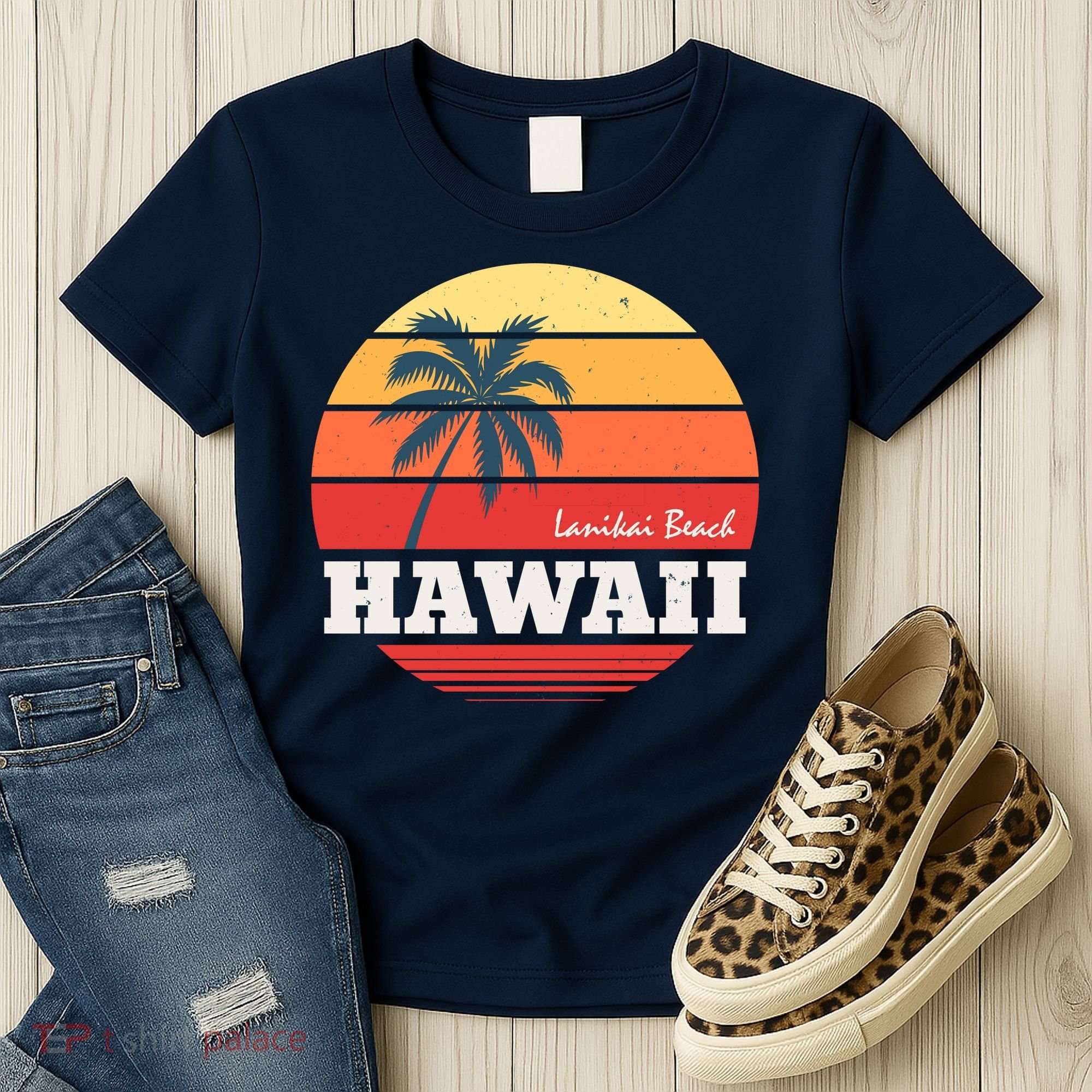 Hawaii Retro Circle Women's T-Shirt