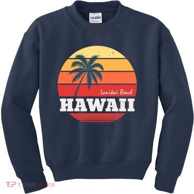 Hawaii Retro Circle Kids Sweatshirt
