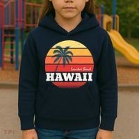 Hawaii Retro Circle Kids Hoodie thumb 3