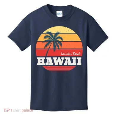 Hawaii Retro Circle Kids T-Shirt