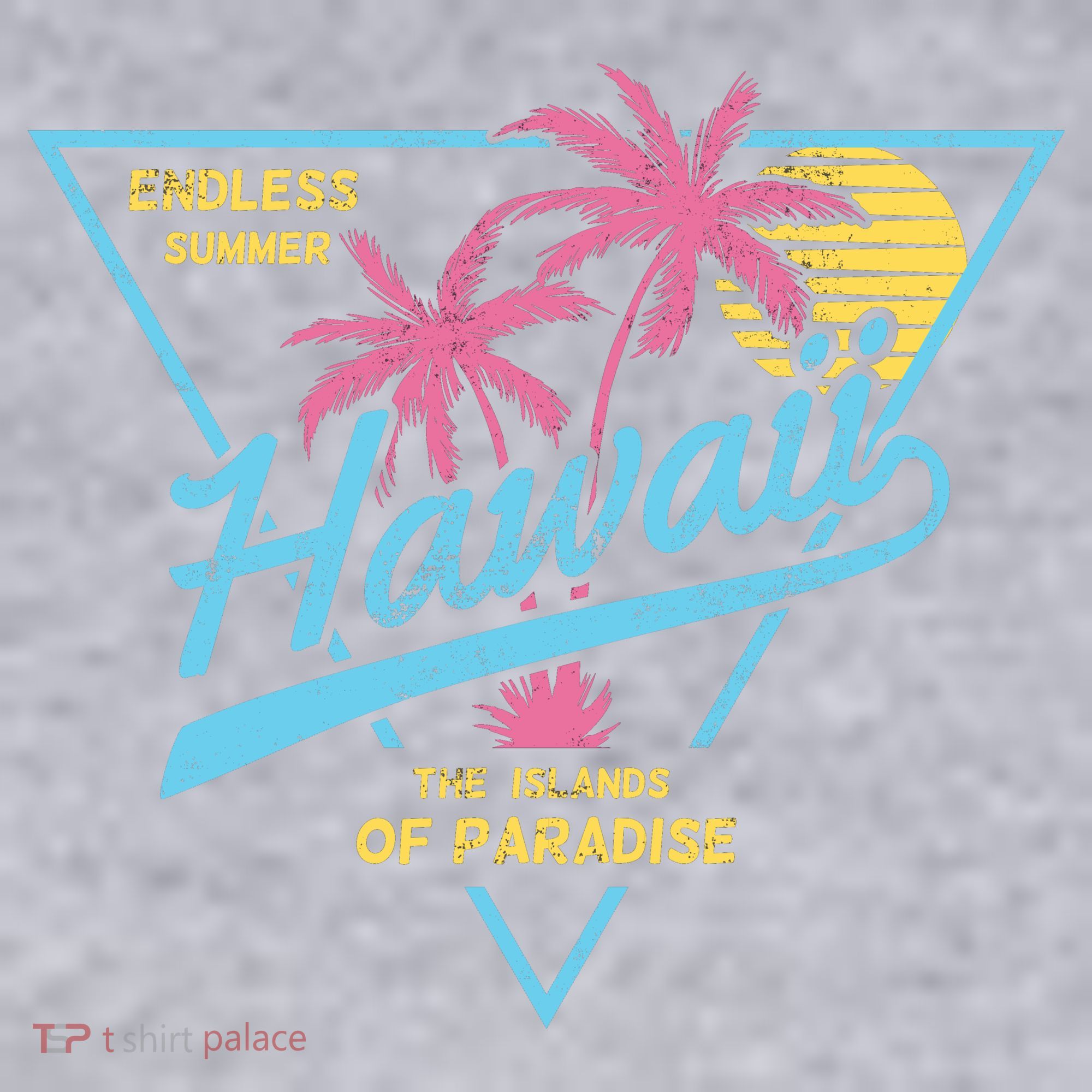 Hawaii Retro Classic  Women's Racerback Cropped Tank