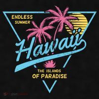 Hawaii Retro Classic  Ladies PosiCharge Tri-Blend Wicking Tank thumb 2