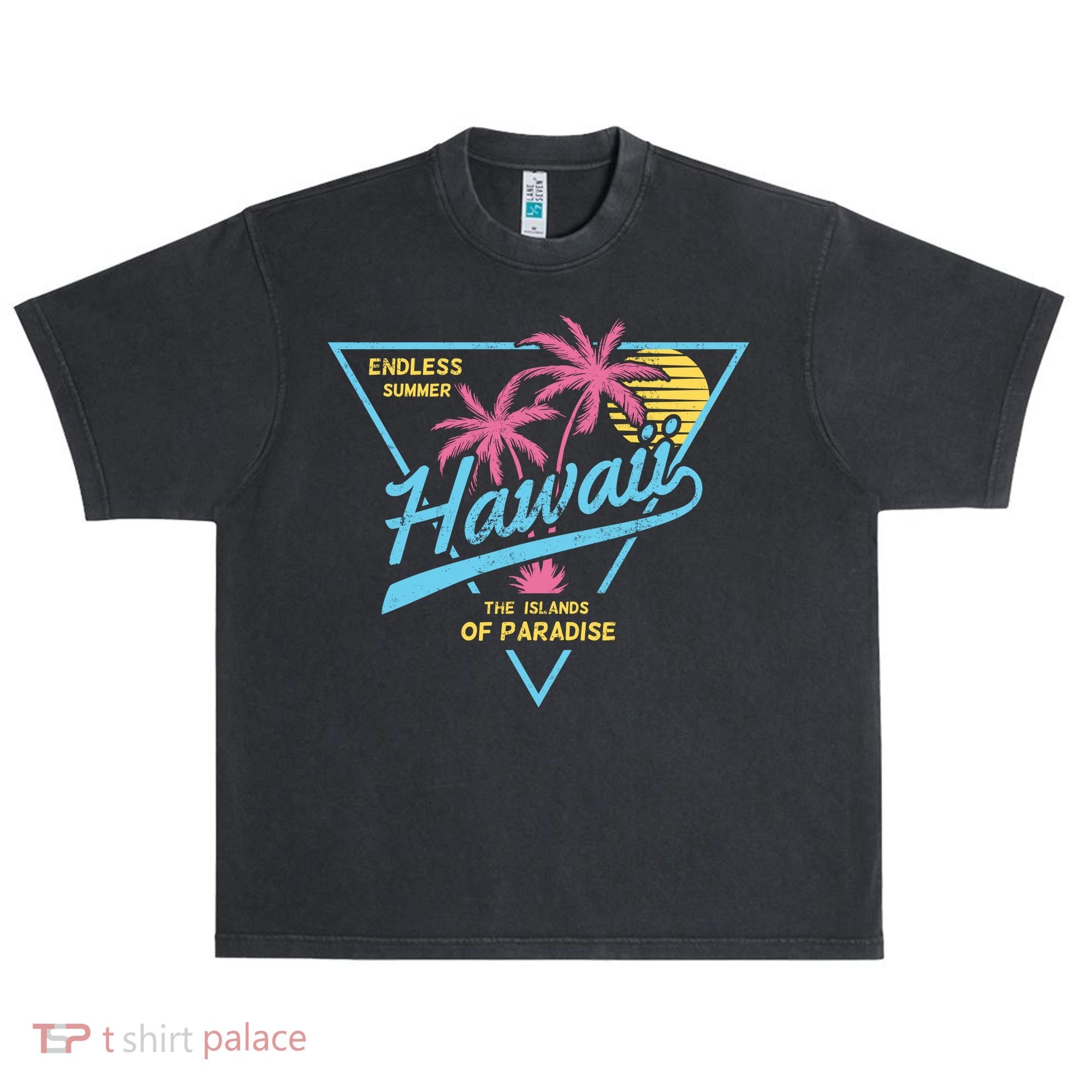 Hawaii Retro Classic  Urban Oversized Heavyweight T-Shirt