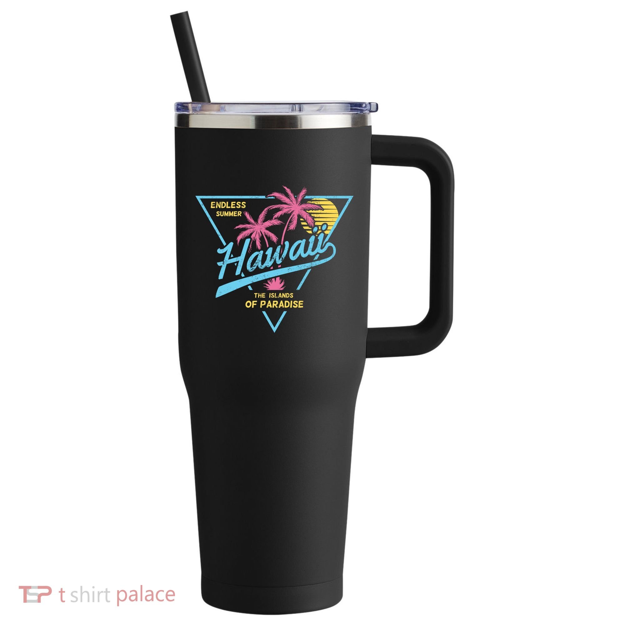 Hawaii Retro Classic  40oz Vacuum Insulated Stainless Steel Travel Tumbler
