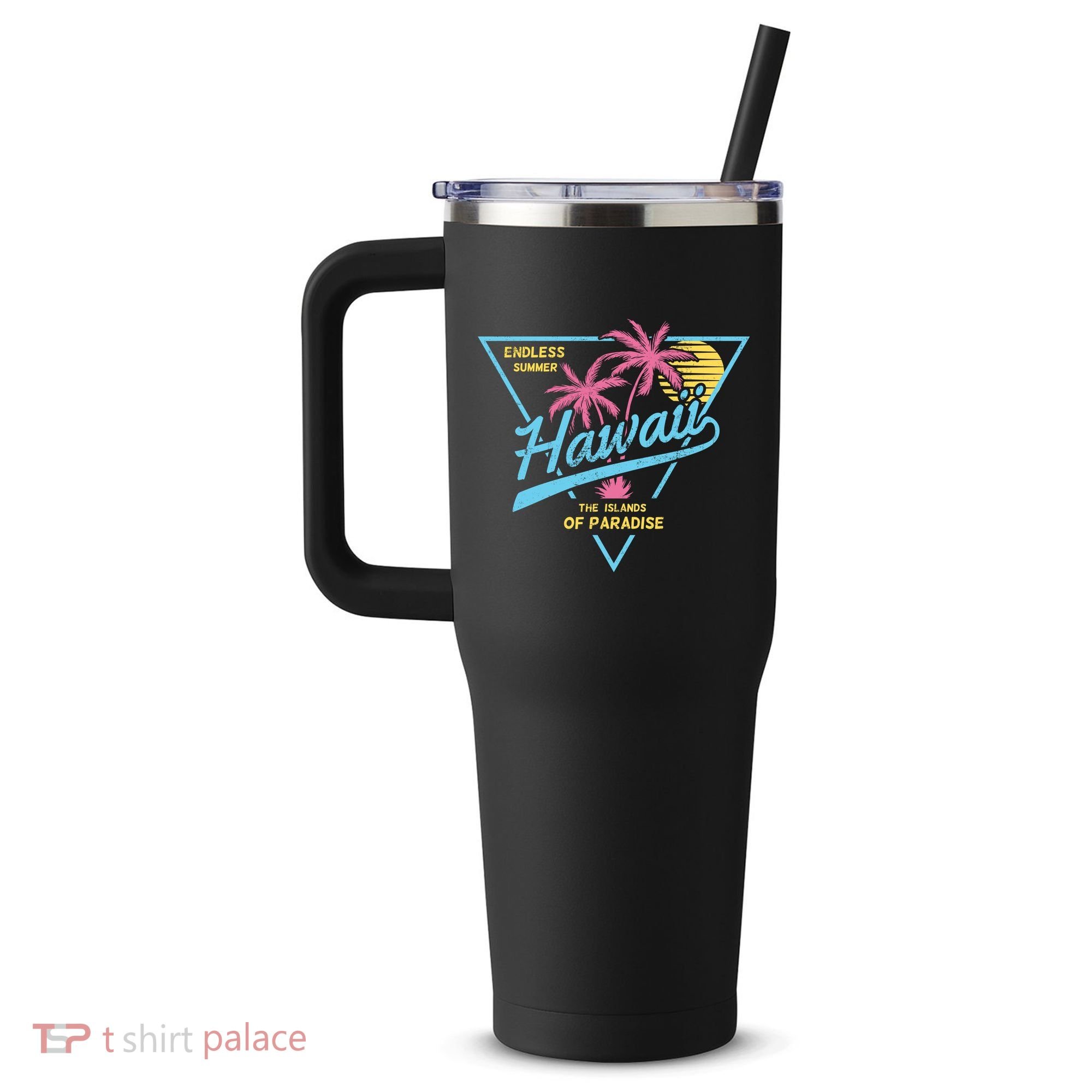 Hawaii Retro Classic  40oz Vacuum Insulated Stainless Steel Travel Tumbler