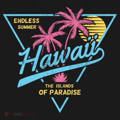 Hawaii Retro Classic  Cropped Pullover Crew