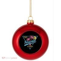 Hawaii Retro Classic  Plastic Christmas Ball Ornament thumb 0