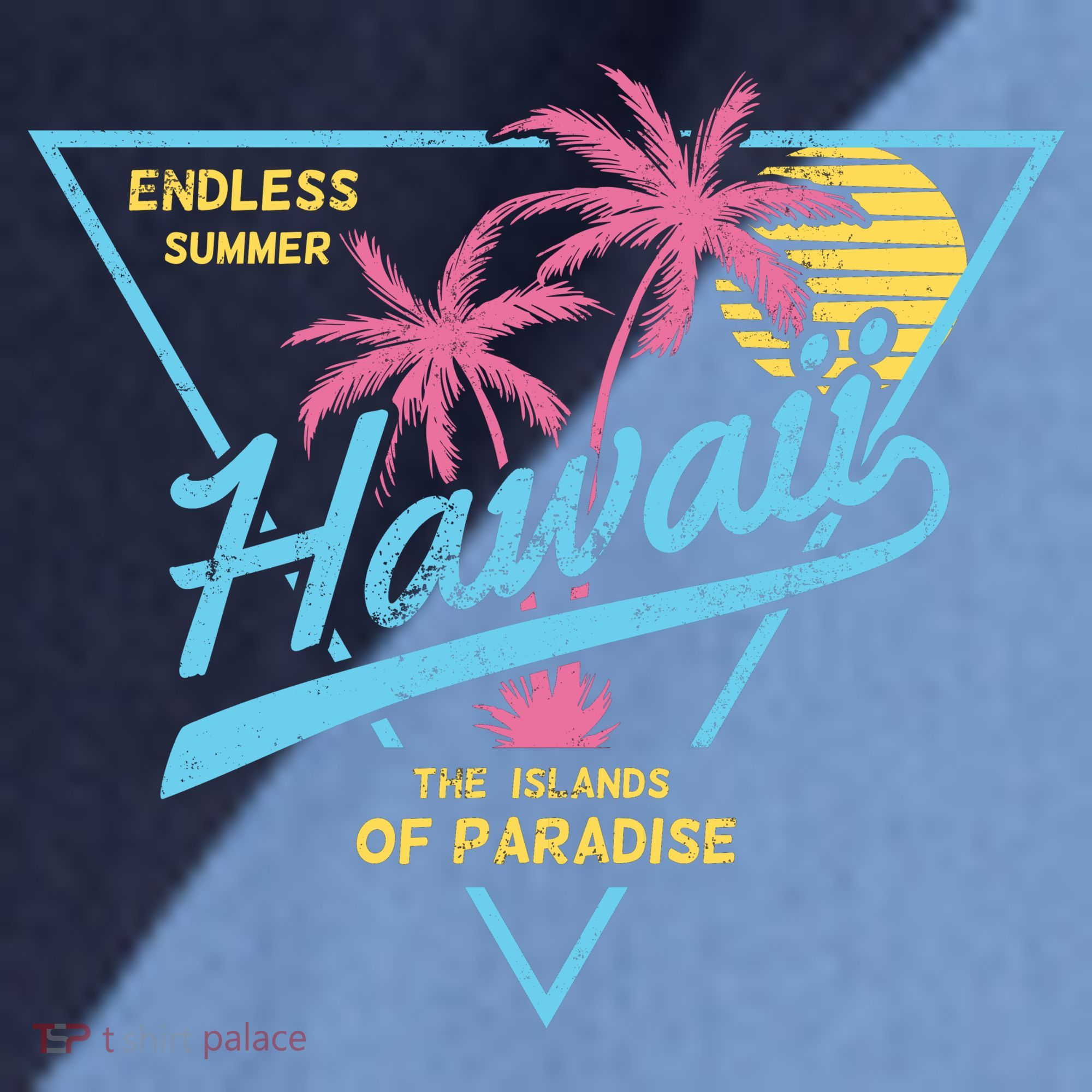 Hawaii Retro Classic  Raglan Baseball Sleeve Shirt