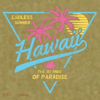 Hawaii Retro Classic  Garment-Dyed Women's Muscle Tee