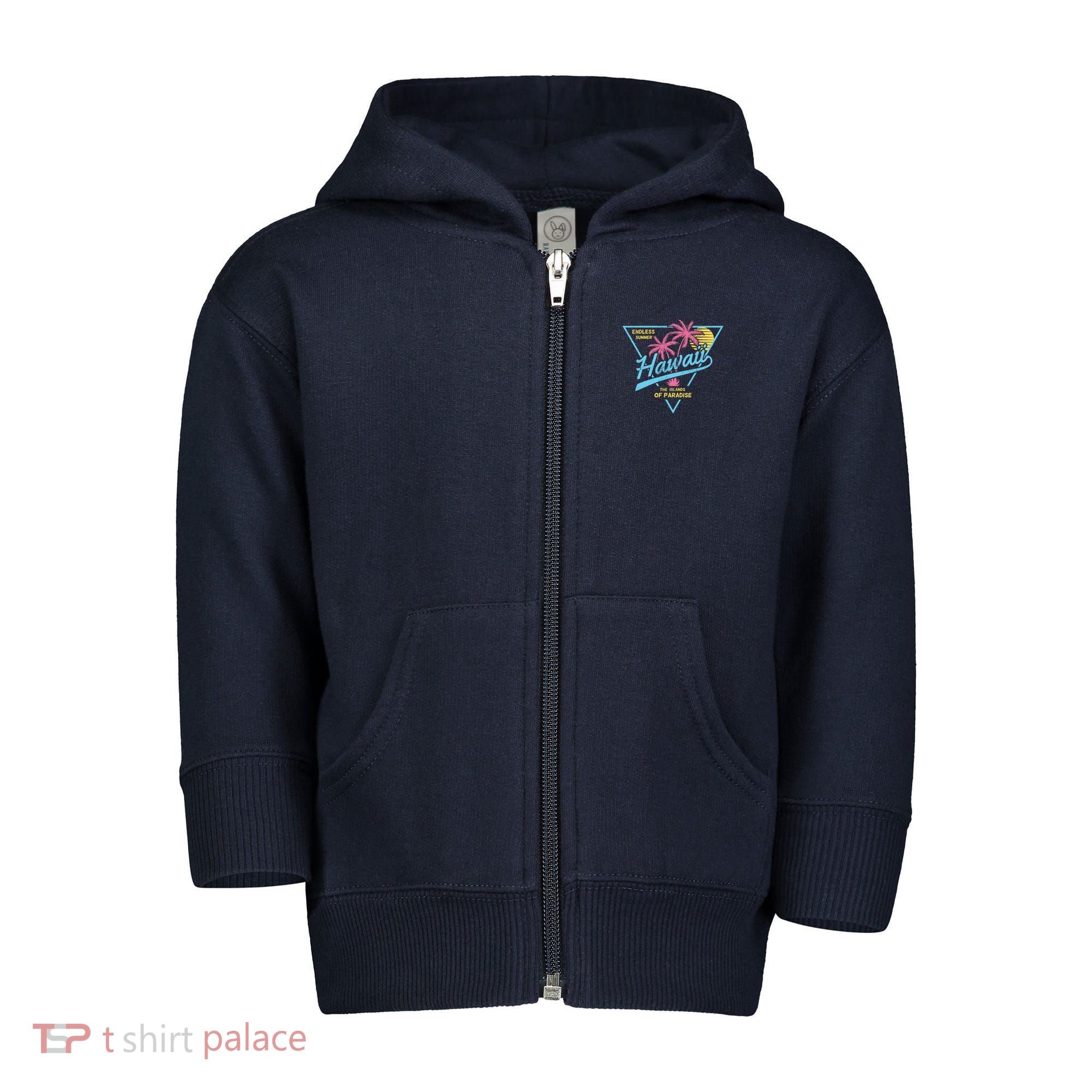 Hawaii Retro Classic  Toddler Zip Fleece Hoodie