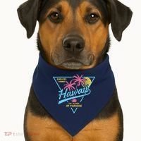 Hawaii Retro Classic  USA-Made Doggie Bandana thumb 1