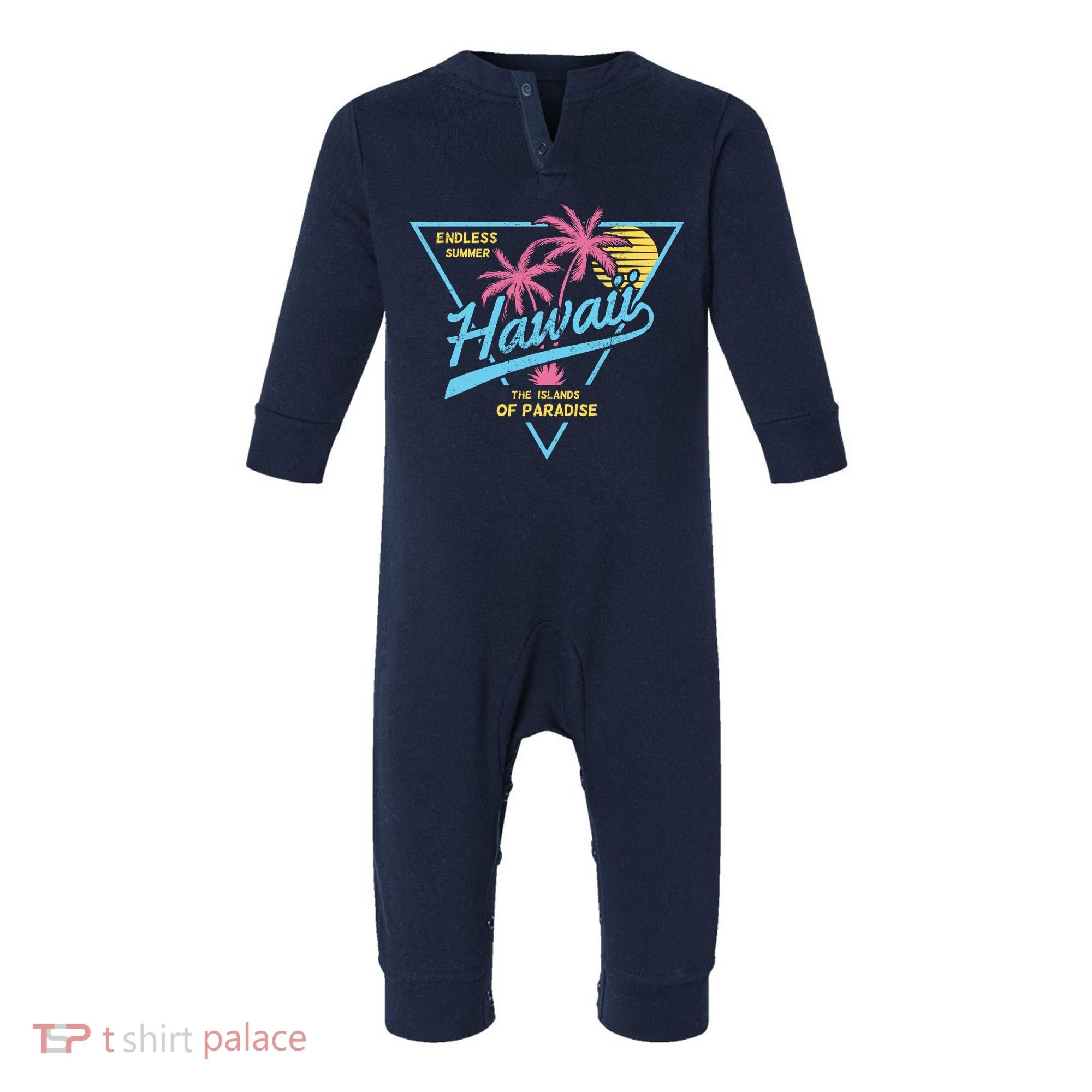 Hawaii Retro Classic  Infant Fleece One Piece