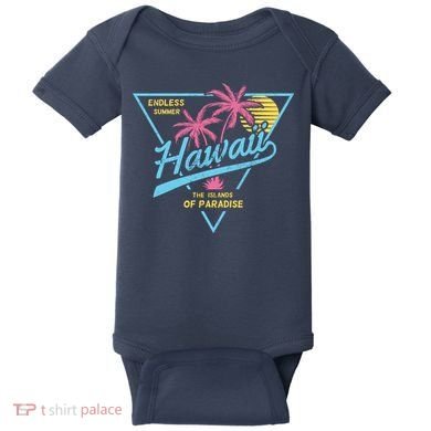 Hawaii Retro Classic  Baby Bodysuit