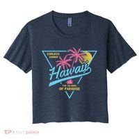 Hawaii Retro Classic  Women's Crop Top Tee thumb 0