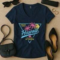 Hawaii Retro Classic  Women's V-Neck T-Shirt thumb 2