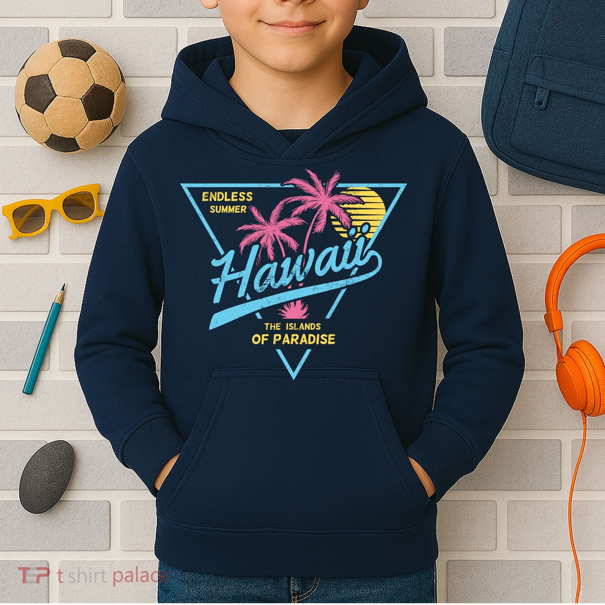 Hawaii Retro Classic  Kids Hoodie