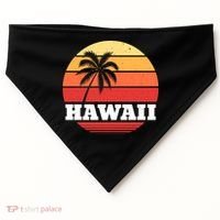 Hawaii Retro Sun USA-Made Doggie Bandana thumb 0