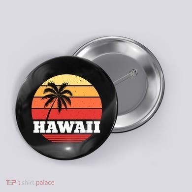 Hawaii Retro Sun Button