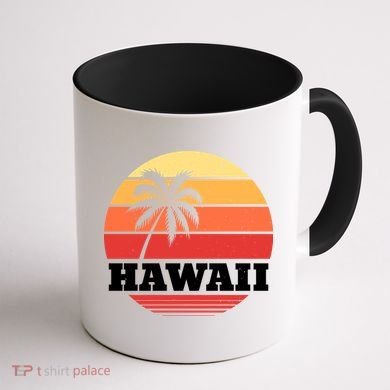 Hawaii Retro Sun Coffee Mug back