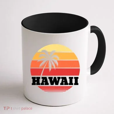 Hawaii Retro Sun Coffee Mug back