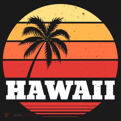 Hawaii Retro Sun Women's Perfect Tri Tunic Long Sleeve Shirt