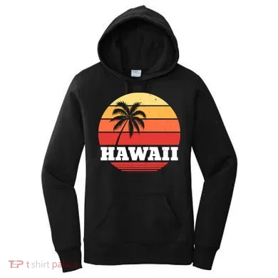Hawaii Retro Sun Women's Hoodie
