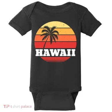 Hawaii Retro Sun Baby Bodysuit