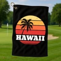 Hawaii Retro Sun Golf Towel thumb 1