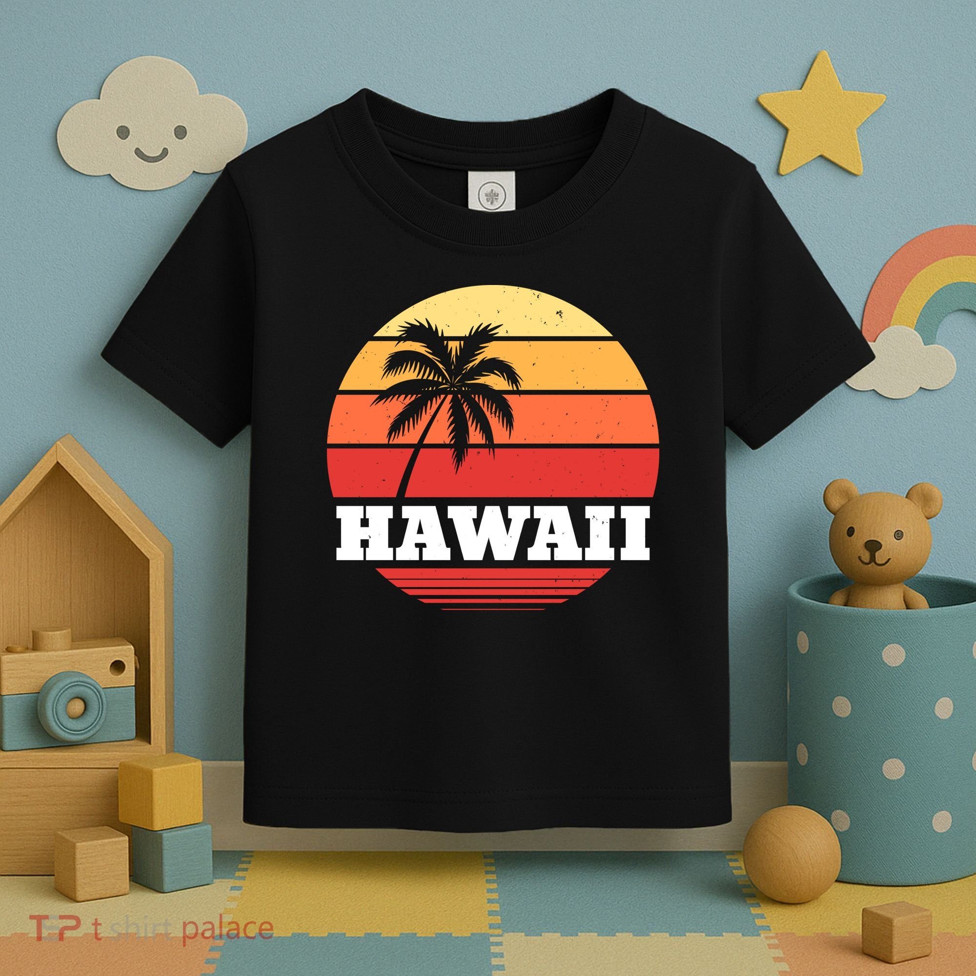 Hawaii Retro Sun Toddler T-Shirt