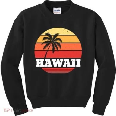 Hawaii Retro Sun Kids Sweatshirt