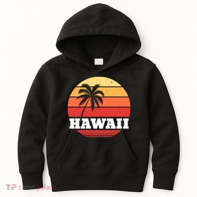 Hawaii Retro Sun Kids Hoodie