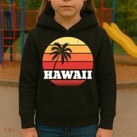 Hawaii Retro Sun Kids Hoodie thumb 3