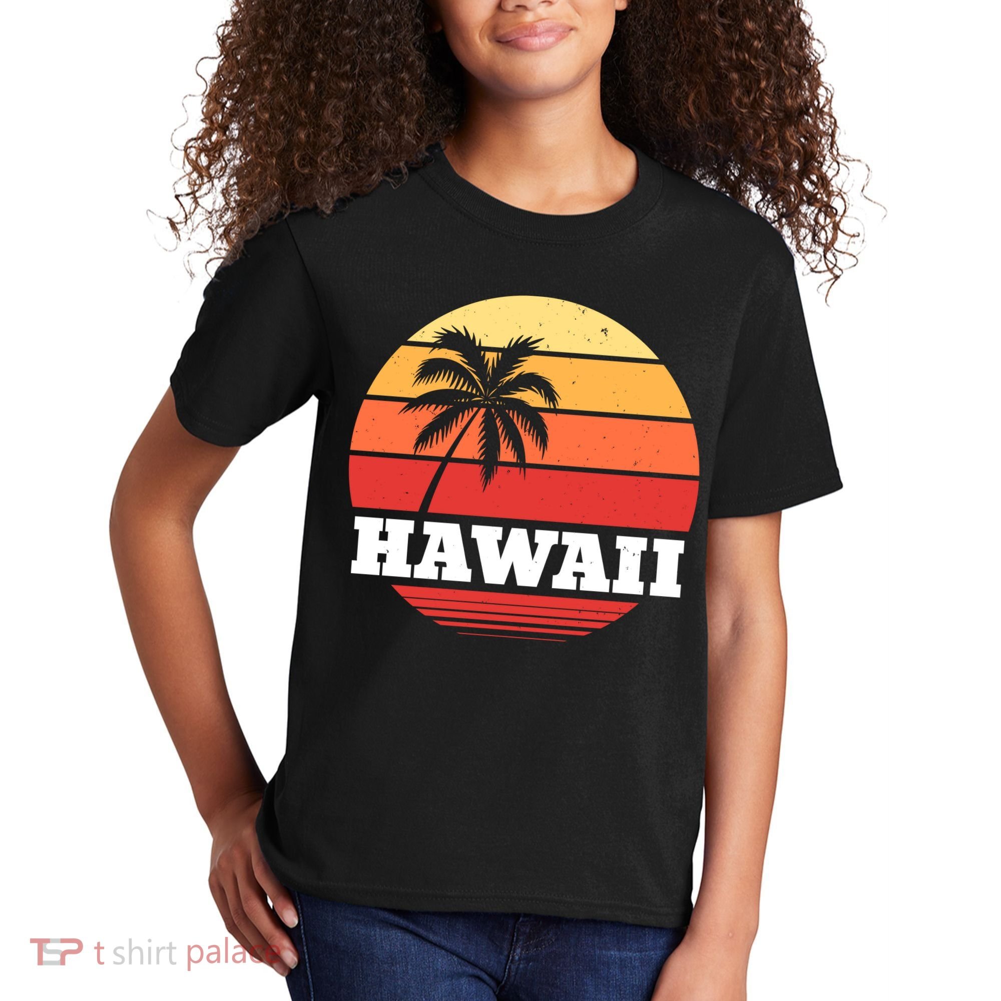 Hawaii Retro Sun Kids T-Shirt