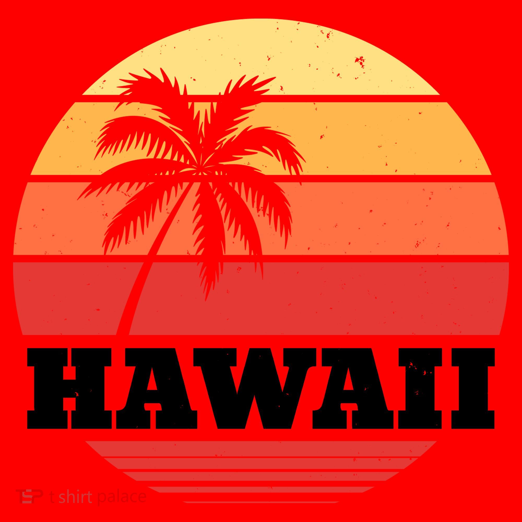 Hawaii Retro Sun Santa Hat