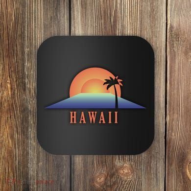 Hawaii Sunrise Logo Coaster