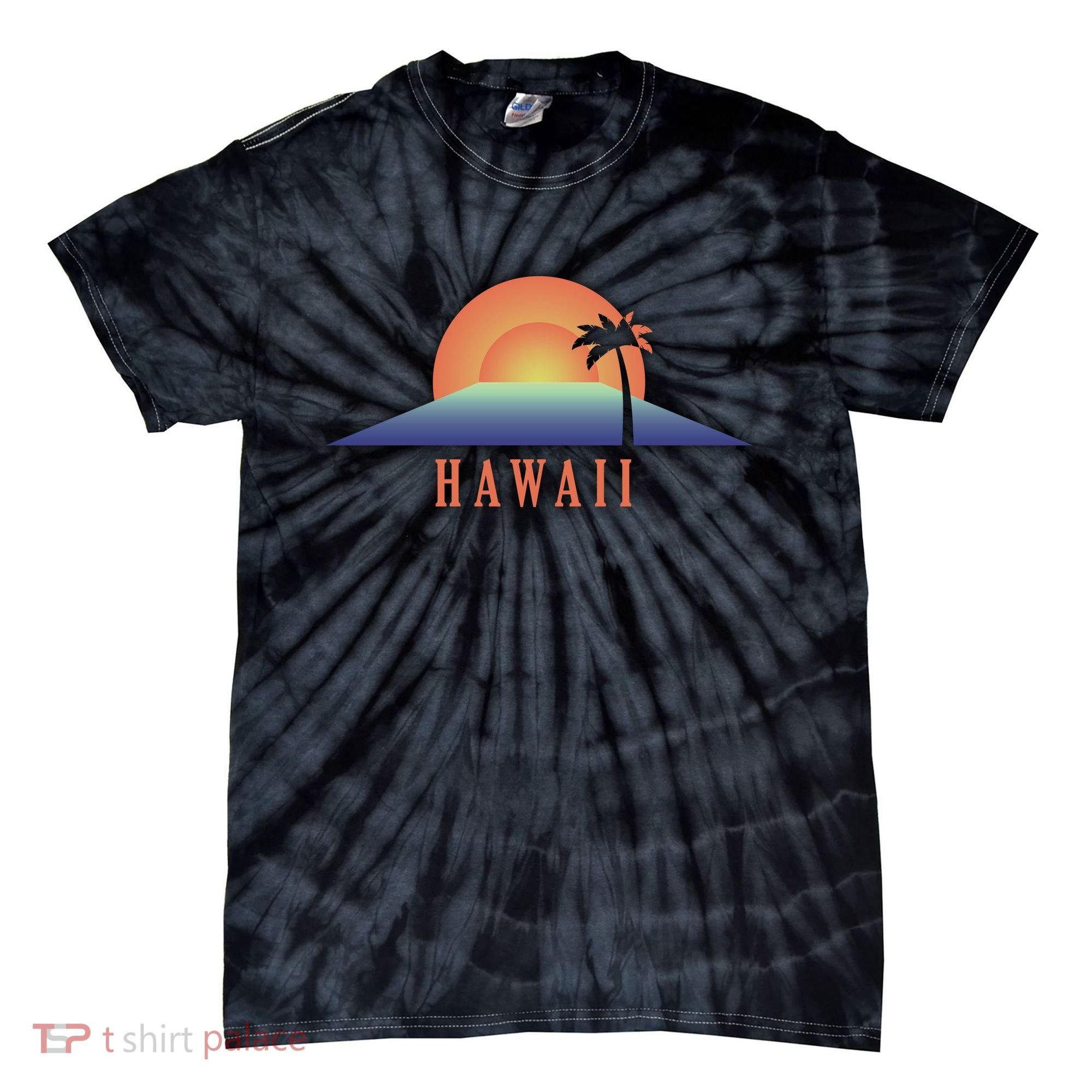 Hawaii Sunrise Logo Tie-Dye T-Shirt