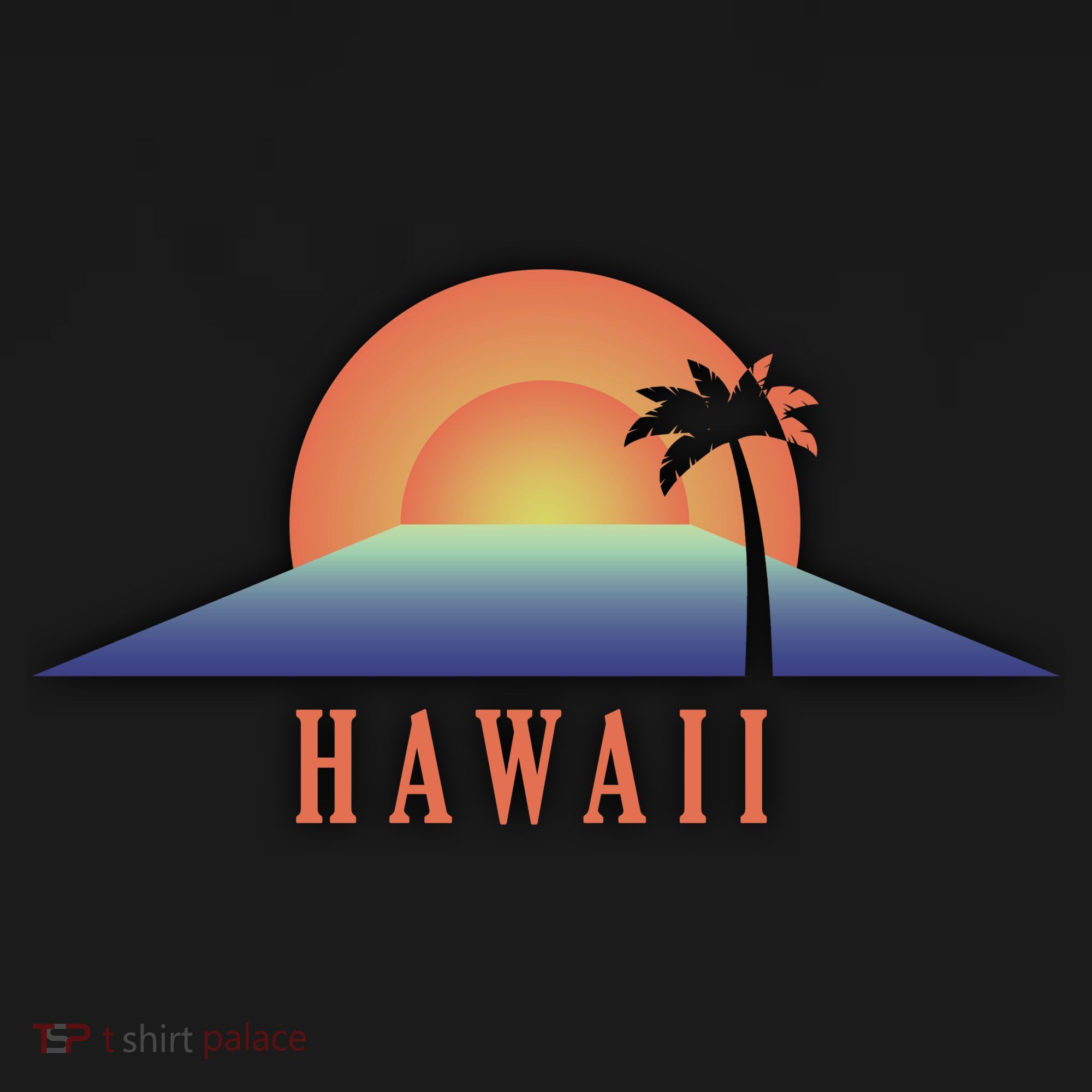 Hawaii Sunrise Logo Tie-Dye T-Shirt