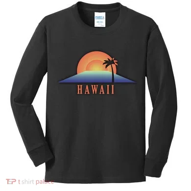Hawaii Sunrise Logo Kids Long Sleeve Shirt