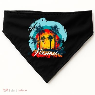 Hawaii Tropical Sunset USA-Made Doggie Bandana