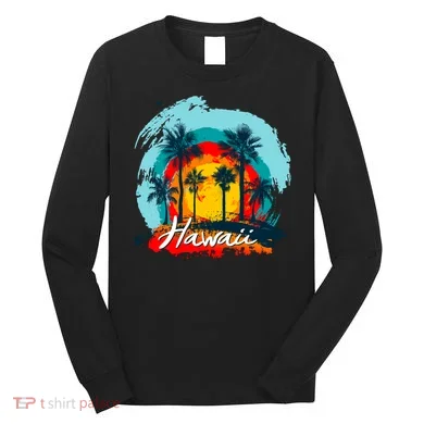 Hawaii Tropical Sunset Long Sleeve Shirt