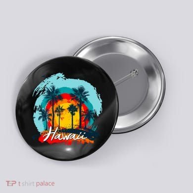 Hawaii Tropical Sunset Button