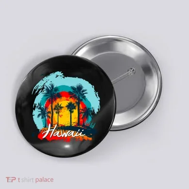 Hawaii Tropical Sunset Button