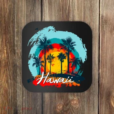 Hawaii Tropical Sunset Coaster