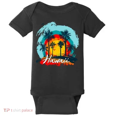 Hawaii Tropical Sunset Baby Bodysuit