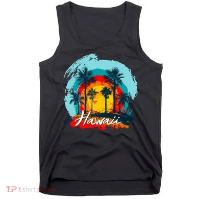 Hawaii Tropical Sunset Tank Top