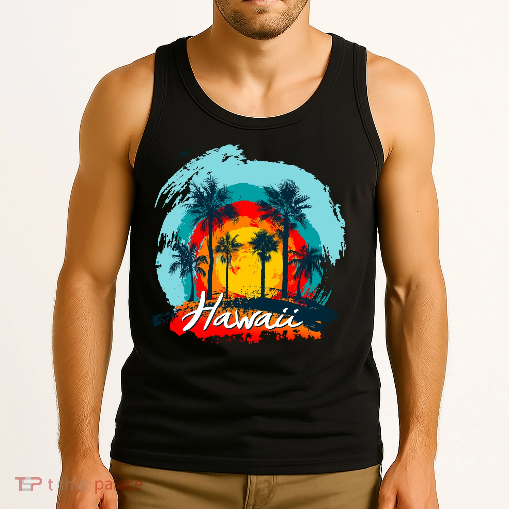 Hawaii Tropical Sunset Tank Top