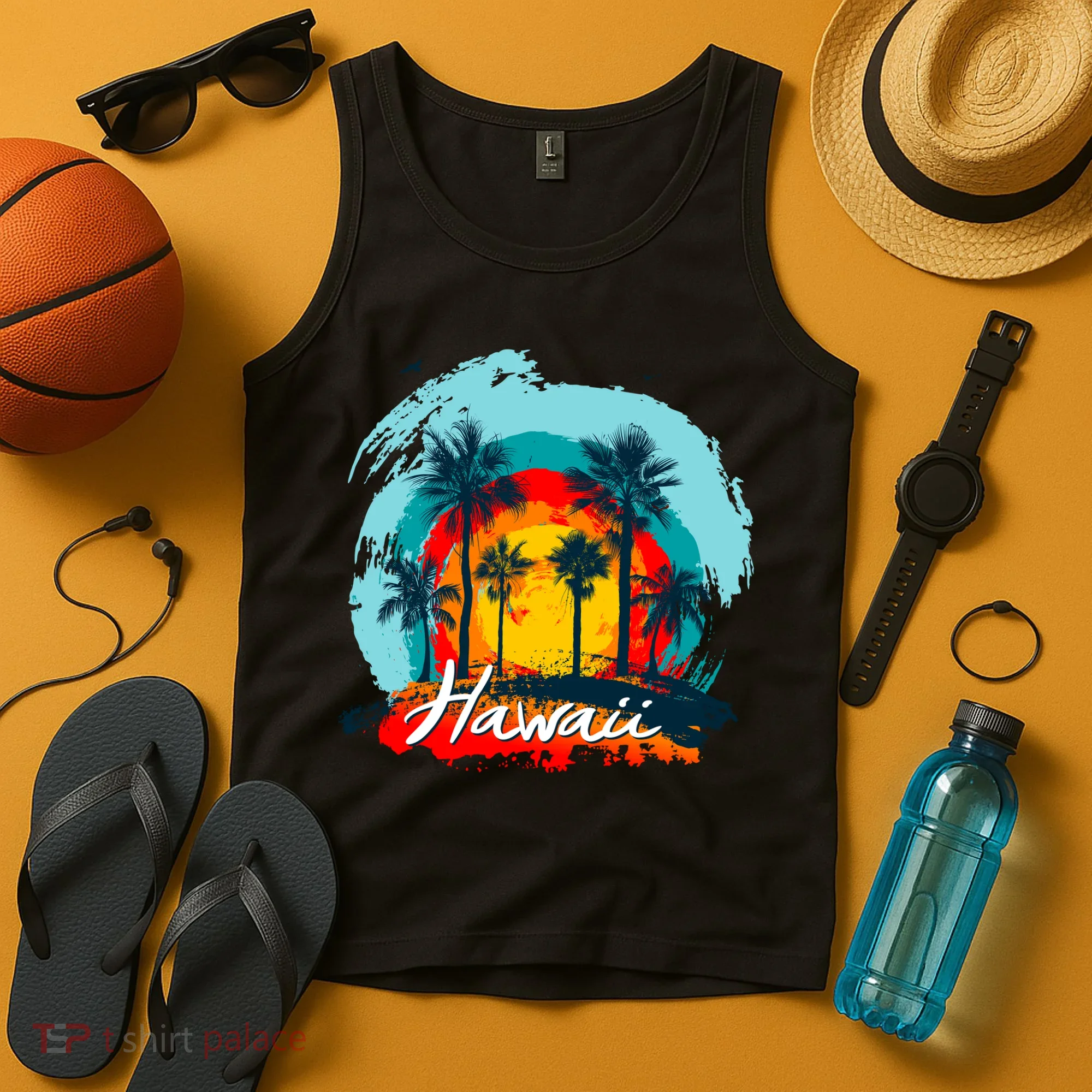 Hawaii Tropical Sunset Tank Top