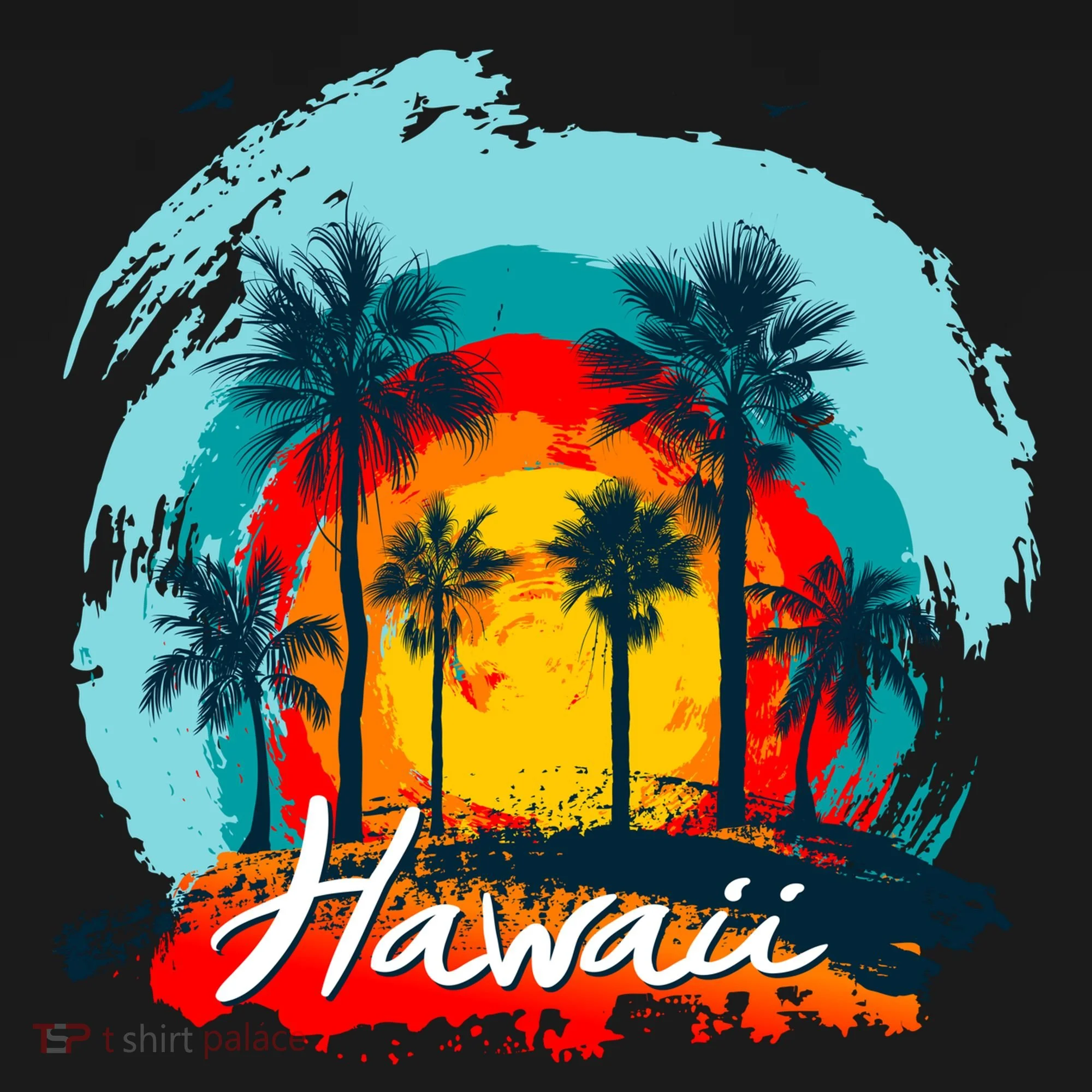 Hawaii Tropical Sunset Tank Top