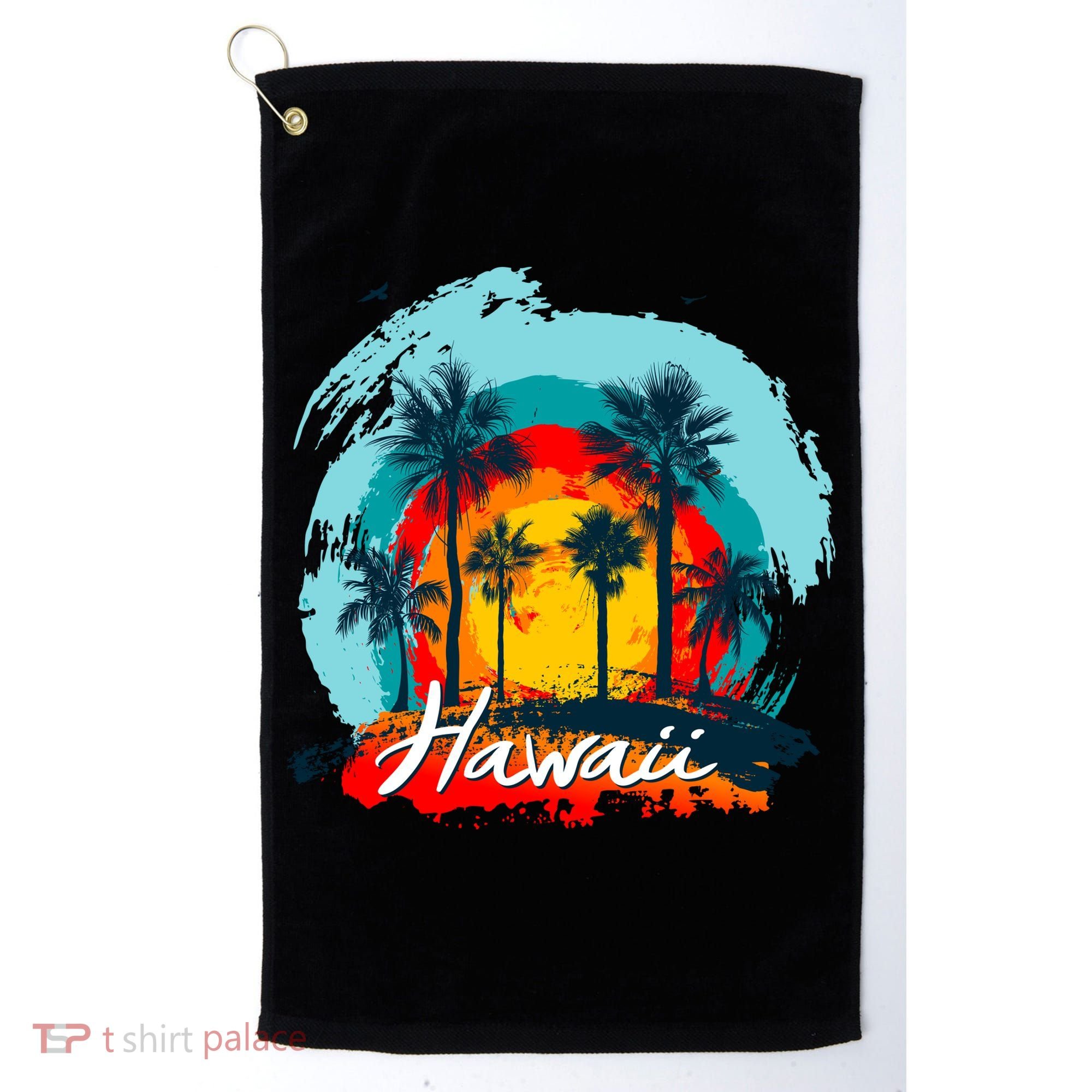 Hawaii Tropical Sunset Golf Towel